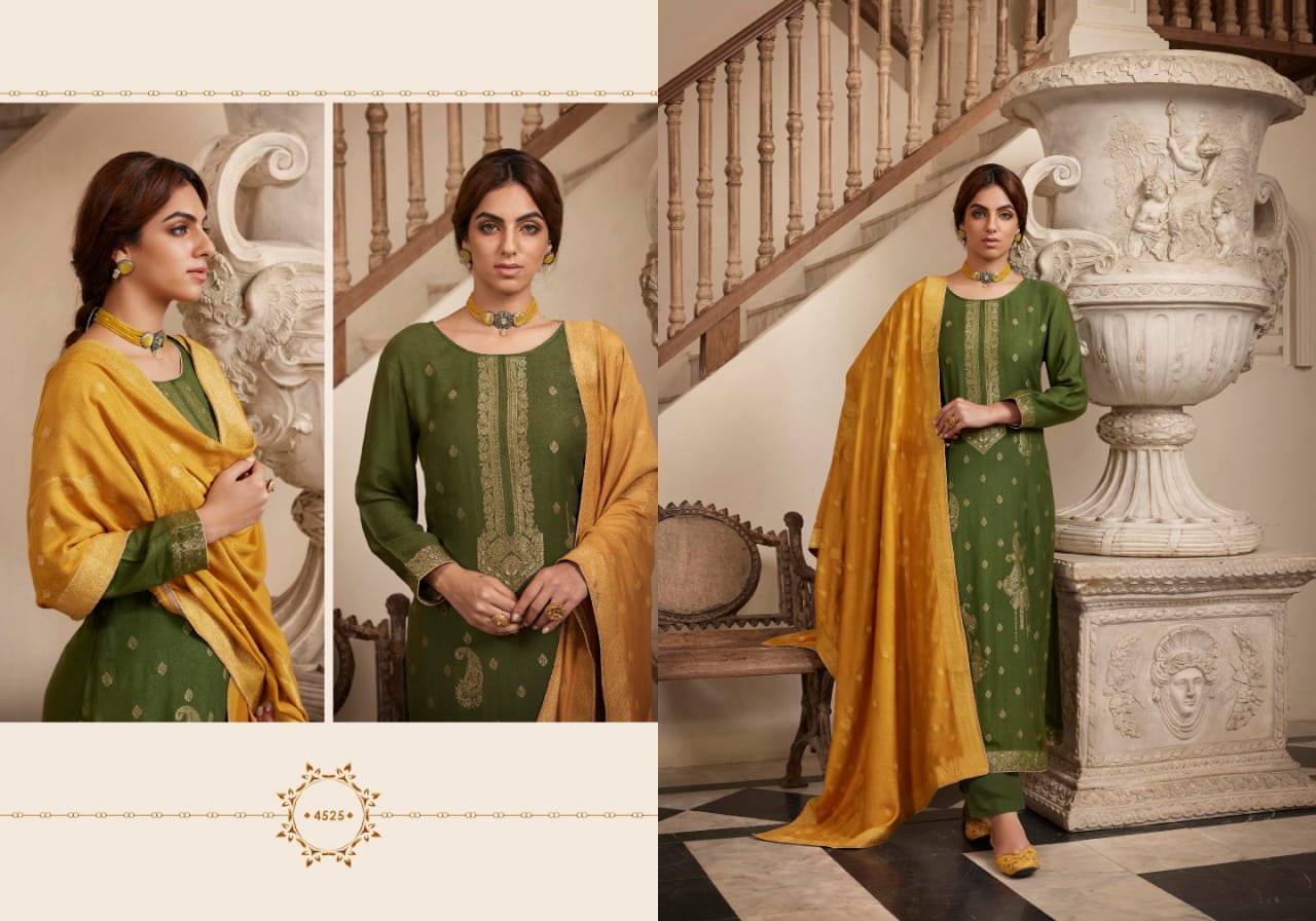 Zisa Charmy Saffron 2 Heavy Fancy Festive Wear Pashmina Winter Dress Collection